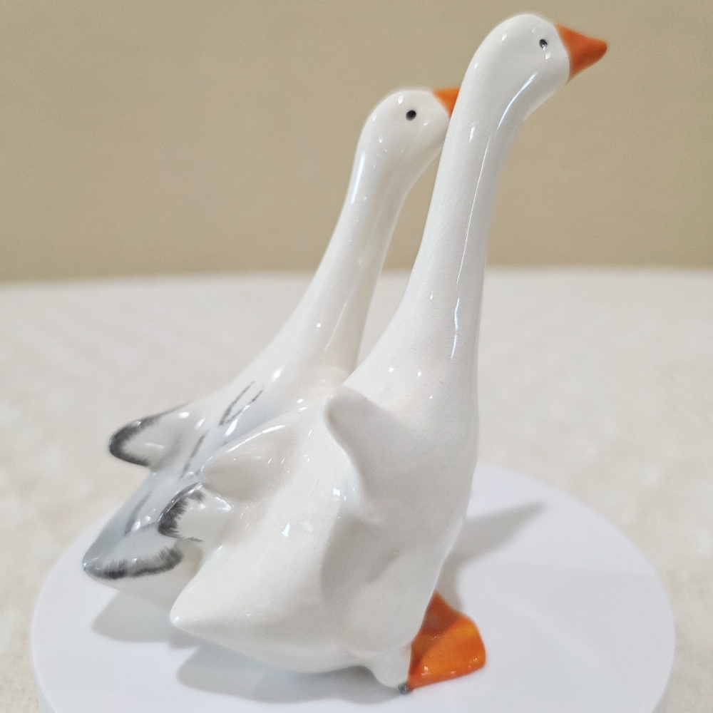 1940's Beswick England Two Geese Mom Dad #820 by Arthur Gredington - Picture 5 of 12
